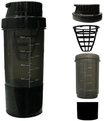 

5 O'Clock Sports Cyclone Shaker Bottle - 450 ml- Premium Quality with Sleek and Convenient Design 450 ml Shaker(Pack of 1, Black)