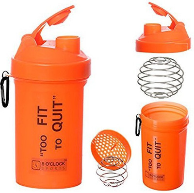 

5 O'Clock Sports Fat Boy Shaker Bottle - 600 ml 600 ml Shaker(Pack of 1, Orange)