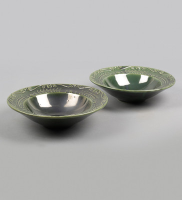 

Miah Decor Serving Bowl Ceramic Bowl Set(Green, Pack of 1)