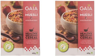 

GAIA Strawberry Muesli, (Pack of 2)(400 g, Box, Pack of 2)