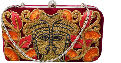 

Falah Party Maroon Clutch