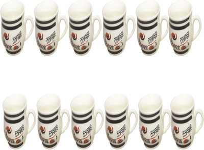 

amazecart Stoneware Tea & Coffee Cups Set of 12 Pieces (120 ml),Multi-Color Stoneware(Multicolor, Pack of 12)