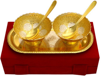 Odna Bichona Ladies Sangeet Gift Bowl Spoon Tray Serving Set(Pack of 5)