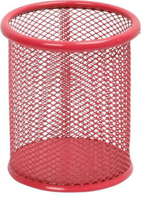 

Billionbag 1 Compartments Metal Pen/Pencil Stand(Red)