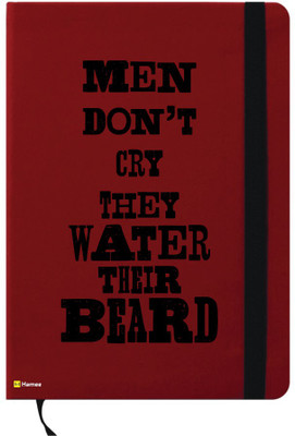 

Hamee A6 Notebook(A6 Notebook Red Leather No Shave November Movember Theme Water The Beard, Red)
