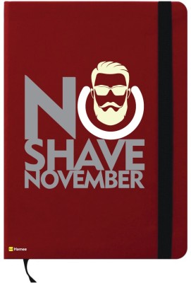 

Hamee A6 Notebook(A6 Notebook Red Leather No Shave November Movember Theme Not Shaving is Cool, Red)