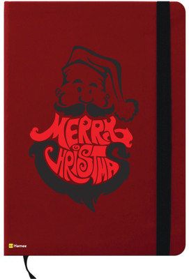 

Hamee A6 Notebook(A6 Notebook Red Leather Christmas X-Mas Theme Blessings from the Santa, Red)