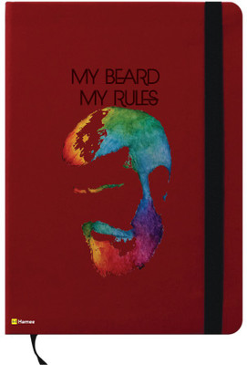

Hamee A6 Notebook(A6 Notebook Red Leather No Shave November Movember Theme My Beard My Rules, Red)