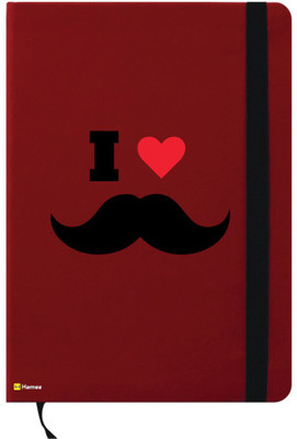 

Hamee A6 Notebook(A6 Notebook Red Leather No Shave November Movember Theme Love Beard, Red)