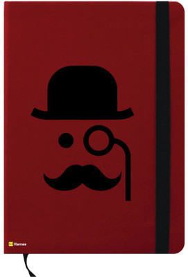 

Hamee A6 Notebook(A6 Notebook Red Leather No Shave November Movember Theme The Spectator, Red)