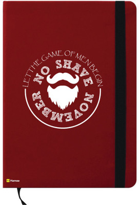 

Hamee A6 Notebook(A6 Notebook Red Leather No Shave November Movember Theme Game is On, Red)