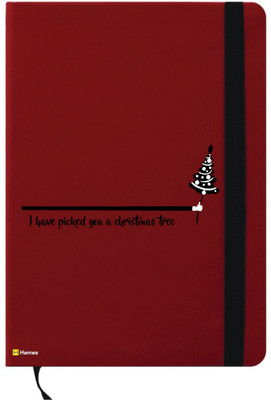 

Hamee A6 Notebook(A6 Notebook Red Leather Christmas X-Mas Theme Gifting on Christmas, Red)