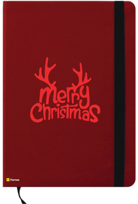 

Hamee A6 Notebook(A6 Notebook Red Leather Christmas X-Mas Theme Thanks Giving, Red)