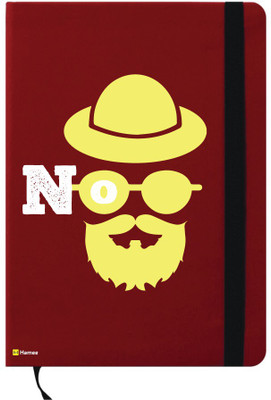 

Hamee A6 Notebook(A6 Notebook Red Leather No Shave November Movember Theme Beard Man, Red)