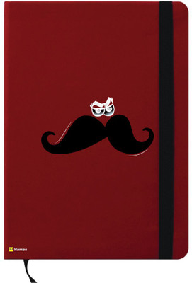 

Hamee A6 Notebook(A6 Notebook Red Leather No Shave November Movember Theme Interrogating Moochie, Red)