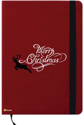 

Hamee A6 Notebook(A6 Notebook Red Leather Christmas X-Mas Theme Christmas in Clouds, Red)
