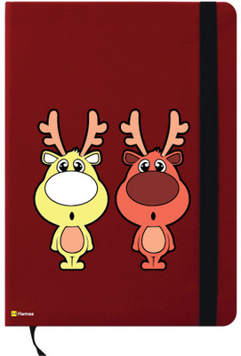 

Hamee A6 Notebook(A6 Notebook Red Leather Christmas X-Mas Theme Not So Innocent, Red)