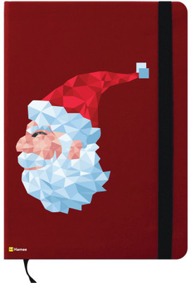

Hamee A6 Notebook(A6 Notebook Red Leather Christmas X-Mas Theme 3D Santa, Red)