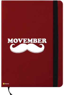 

Hamee A6 Notebook(A6 Notebook Red Leather No Shave November Movember Theme Moochie, Red)