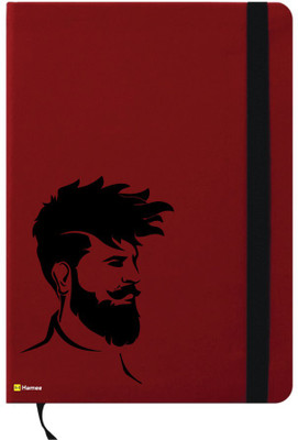 

Hamee A6 Notebook(A6 Notebook Red Leather No Shave November Movember Theme The Cool Personality, Red)