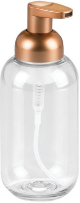 

InterDesign Duo Foaming Soap Dispenser Pump for Kitchen & Bathroom Vanities, Clear/Copper Plastic Bathroom Set(Pack of 1)