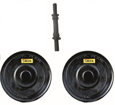 

Iris 6 kg Adjustable Dumbbell Black Weight Plate(6 kg)