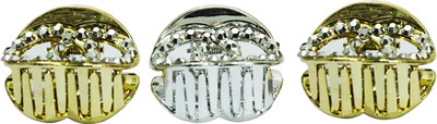 

Foreignholic Plastic Clutcher Designed With Stone Flower For Any Occasions Hair Claw(Multicolor)