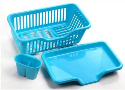 

SYGA Medium Blue Kitchen Sink Frontside Dish Drainer Drying Rack Washing Holder Basket Plastic Kitchen Rack(Blue)