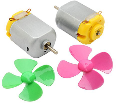 

PGSA2Z 2 Pcs Motor 4.5V DC Motor For Toy, Project Plus Mini Fan Blade(Pink, Brown, Green, Yellow)
