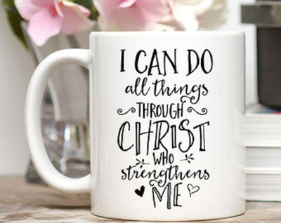 

VAMSUM I CAN DO ALL THINGS Ceramic Mug(350 ml), Black
