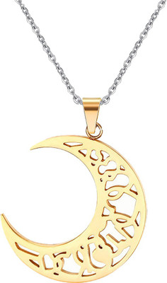 

Aaishwarya Golden Moon Styled Stainless Steel Pendant