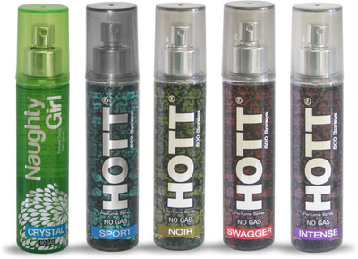 

Naughty Girl CRYSTAL and Hott SPORT NOIR SWAGGER and INTENSE- 60ML Eau de Parfum - 60 ml(For Men & Women)