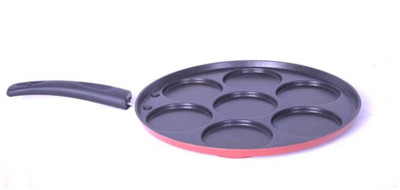 

Macclite Non Stick Mini Uttappam Pancake Pan 25 cm diameter(Aluminium, Non-stick), Red