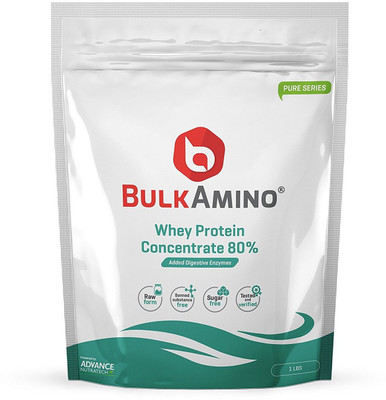 

Advance Nutratech Bulkamino Whey Concentrate 80% Powder 500Gram(1.1Lbs), Unflavoured Protein Blends(500 g, Unflavored)