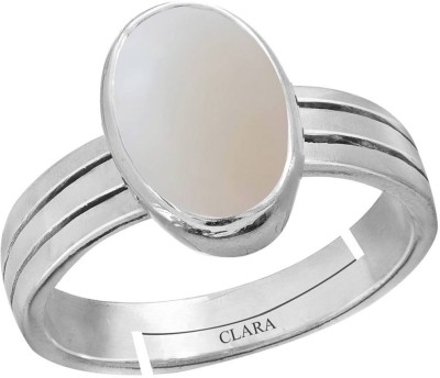 CLARA Opal 5.5cts or 6.25ratti Adjustable Ring For WOMEN Sterling Silver Opal Ring