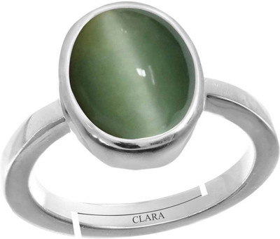 

Clara cat's eye Lehsunia 8.3cts or 9.25ratti  Ring For MEN Sterling Silver Cat's Eye Ring