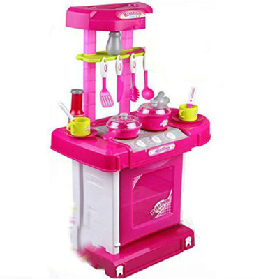 Shrih Battery Operated Kitchen Set With Lights, Sound and Carry Case.