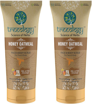 

Treeology Honey Oatmeal Facebody Scrub Pack of 2 Scrub(100 g)