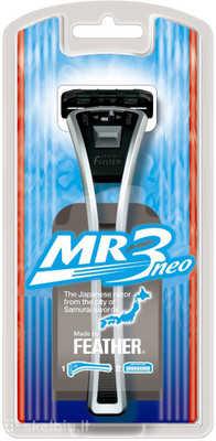 

FEATHER JAPAN MR3 NEO Pivoting Head Men's Triple Blade Cartridge Shaving Razor - Made in Japan