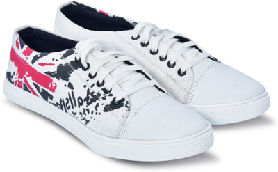 

Highfly Men's Synthetic Stylish Casual Shoes, Dancing Shoes, Party Wear Sneakers (6-10) For Men(White