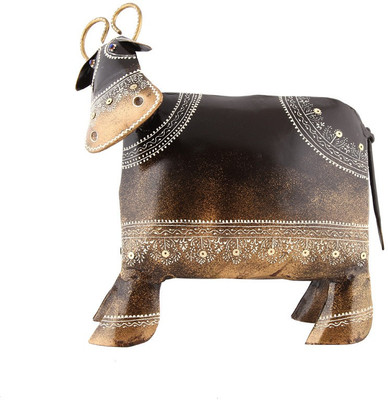 

VedasExports New Brown EMB Cow Decorative Showpiece - 22.5 cm(Iron, Brown)