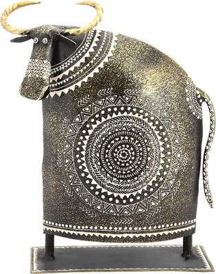 

VedasExports Dell Cow Antique Medium Decorative Showpiece - 25 cm(Iron, Silver)