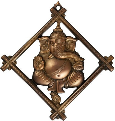 numeroastro Handcrafted Wall Hanging Kite/Patang Lord Ganesha Decorative Showpiece  -  24 cm(Wood, Copper)