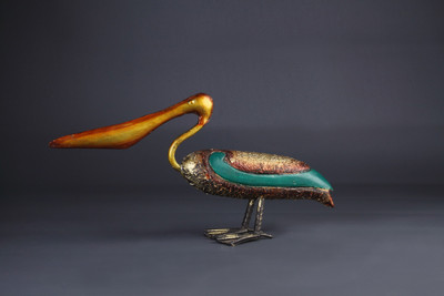 

VedasExports Pelican Green Decorative Showpiece - 20 cm(Iron, Green)