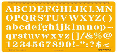 

Isomars LS114 Lettering Stencil(Pack of 1, Engraved)