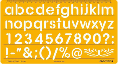 

Isomars LS106 Lettering Stencil(Pack of 1, Engraved)