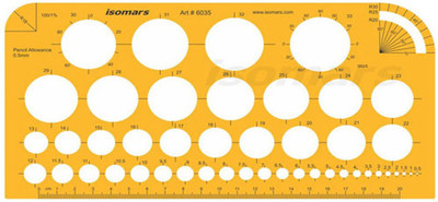 

Isomars 6035 Circle Shapes Drawing Drafting Stencil(Pack of 1, Printed & Laser Cut)