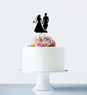 

Naveed Arts  Acrylic cake topper Sticker(Pack of 1, Black