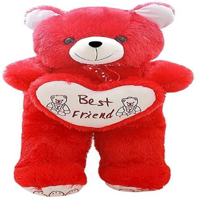 

GVC Toys Cute Red Fur with Heart Teddy Bear - 70 cm(Red)