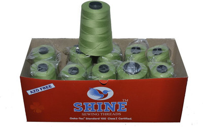 

Shine Sewing Thread Green Thread(5000 m Pack of10)